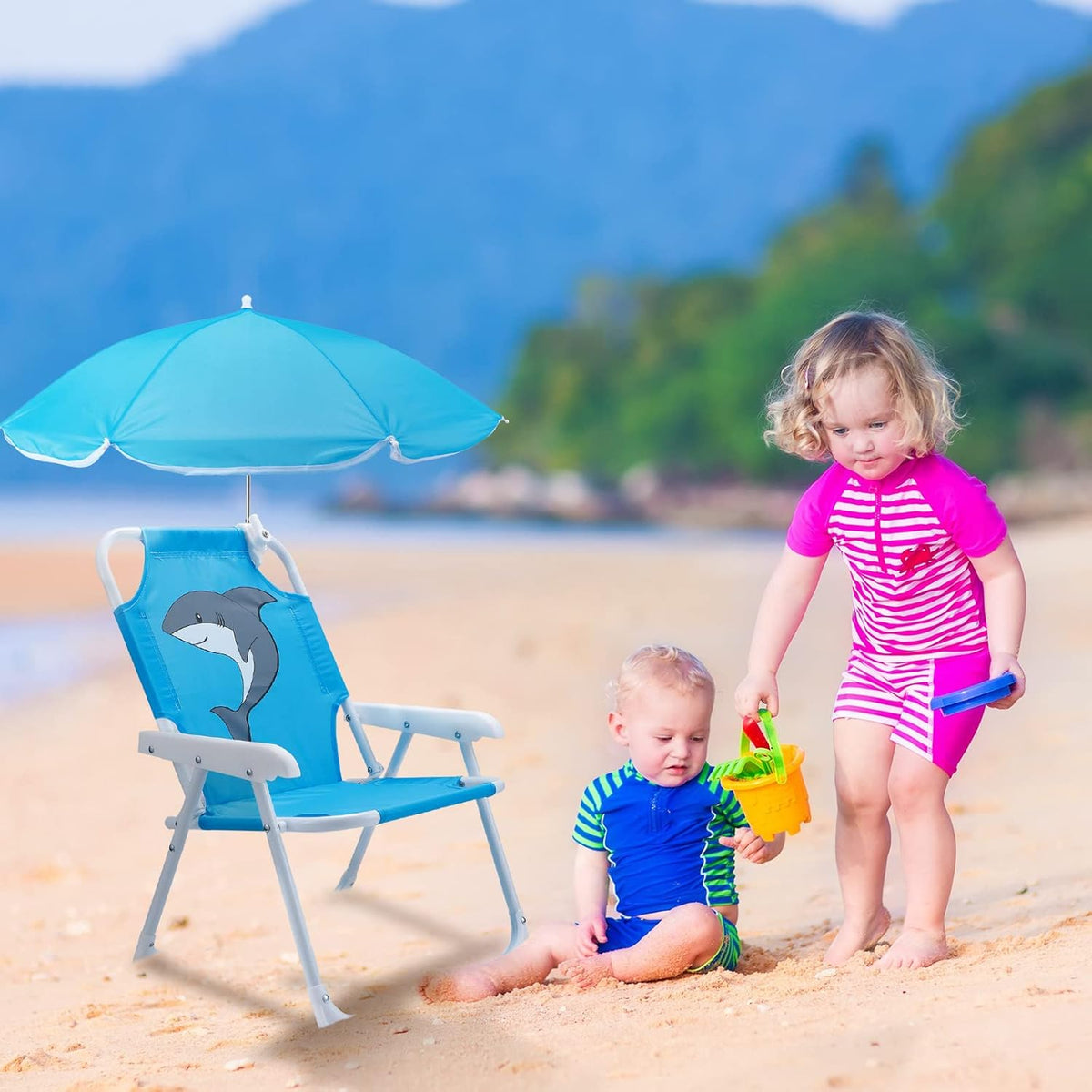 Cadeira Infantil Dobrável com Guarda-Sol Bumbaloo