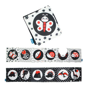 Livro de Contraste em Pano | Estímulo Visual para Bebês