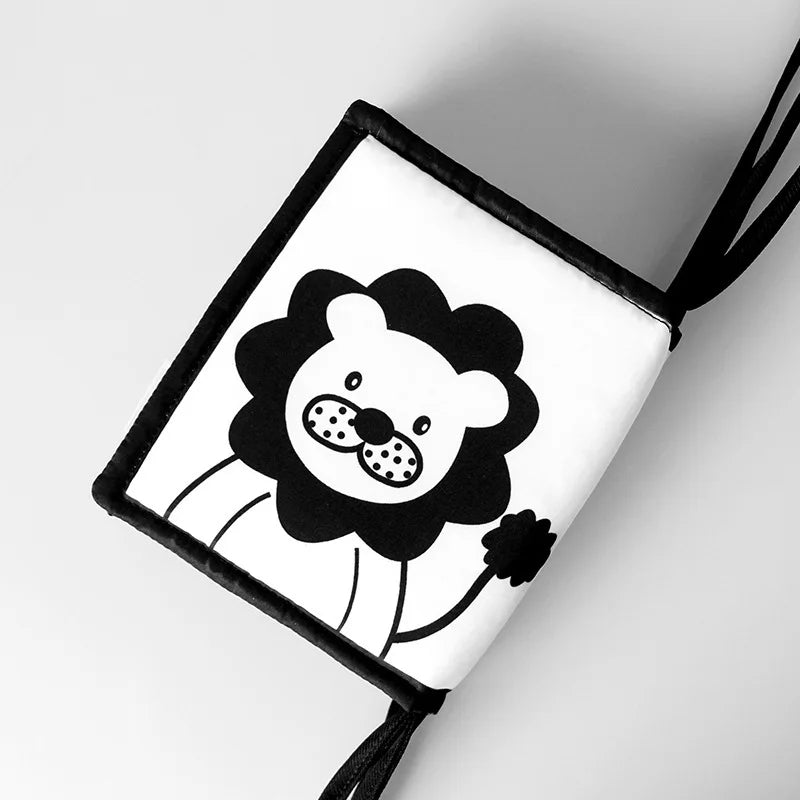 Livro de Contraste em Pano | Estímulo Visual para Bebês