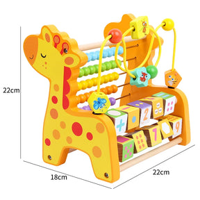 Labirinto Educativo 3 em 1 | Ábaco, Aramado e Cubo Giratório