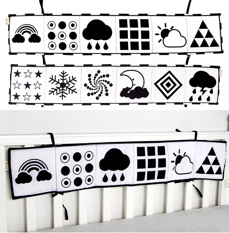 Livro de Contraste em Pano | Estímulo Visual para Bebês