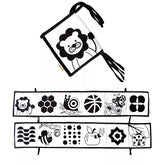 Livro de Contraste em Pano | Estímulo Visual para Bebês