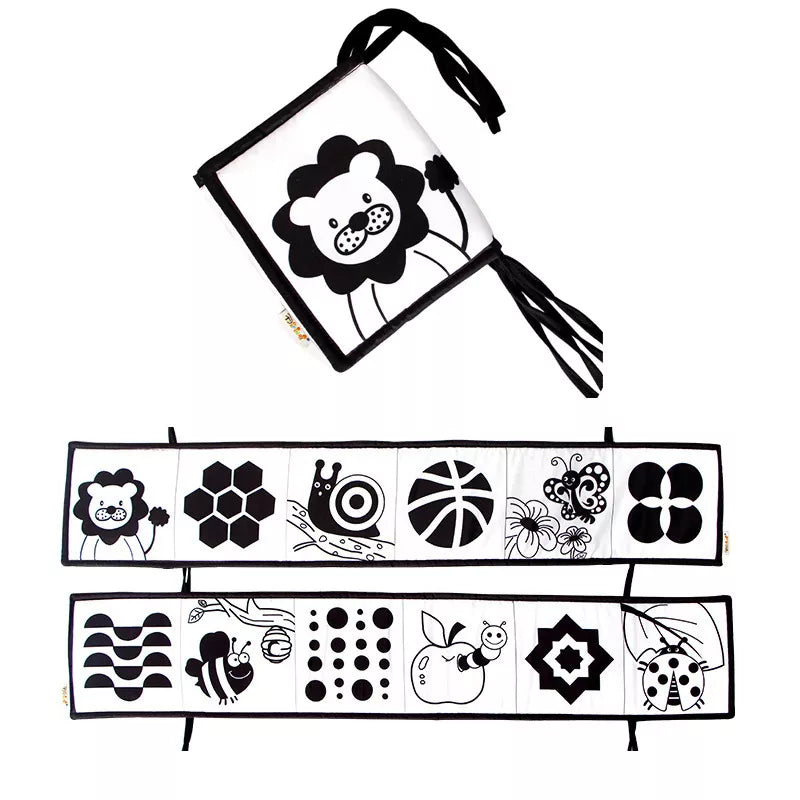 Livro de Contraste em Pano | Estímulo Visual para Bebês