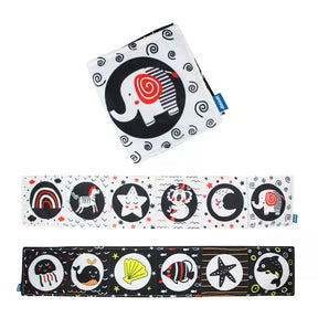 Livro de Contraste em Pano | Estímulo Visual para Bebês