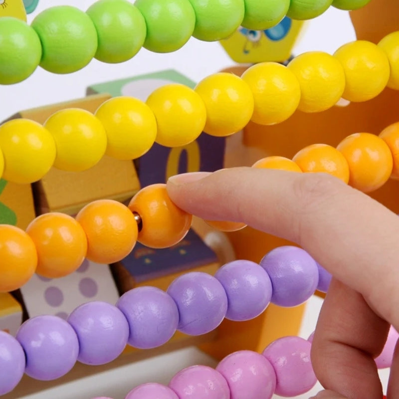 Labirinto Educativo 3 em 1 | Ábaco, Aramado e Cubo Giratório