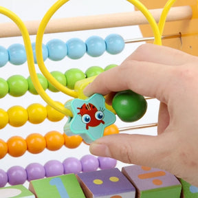 Labirinto Educativo 3 em 1 | Ábaco, Aramado e Cubo Giratório