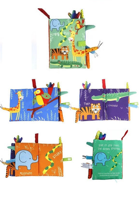 SafariBook | Livro de Pano Montessori com Caudas Divertidas